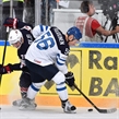 ST. PETERSBURG, RUSSIA - MAY 9: Finland's Teemu Pulkkinen #56 pulls the puck away from USA's Brady Skjei #76 during preliminary round action at the 2016 IIHF Ice Hockey Championship. (Photo by Minas Panagiotakis/HHOF-IIHF Images)

